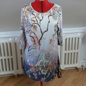 3 for $30 grey ombre floral tunic